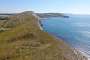 Looking eastwards, the last head visible on the photo is St Aldhelm's Head.