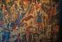 Tapestry of a hunting scene.