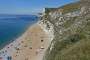 The beach of Durdle Door, view to the west.