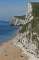 Durdle Door beach, Bat's Head and a cruise ship.