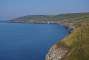 On our third day, we left the campsite and reached the coastal path just east of Dancing Ledge: view to the west towards St Aldhelm's Head.