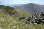 September 2012 - Glyderau: view on Llyn Clyd from the summit of Y Garn (947m).