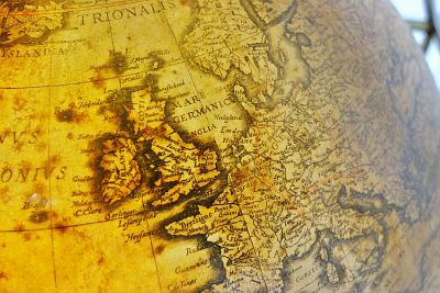 Pick your country on this globe photographed in the Vatican Museum.